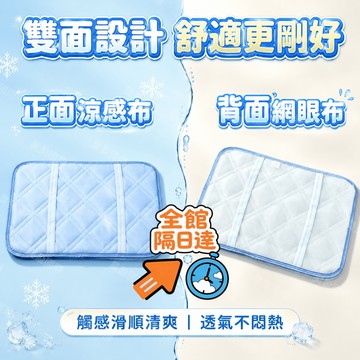 💖昊盈國際💖正品出口日本 冷感枕墊 枕巾 透氣枕墊 枕墊保潔墊 涼爽枕墊 網眼透氣 學生宿捨助眠冰絲 坐墊子可水洗KG