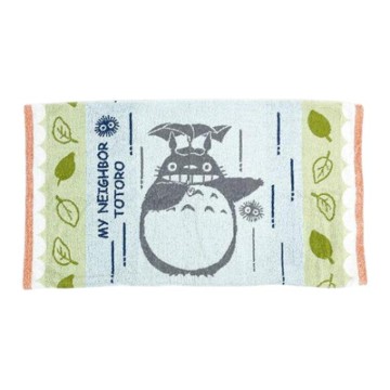 小禮堂 宮崎駿 龍貓 毛巾布枕頭套 (撐傘款)
