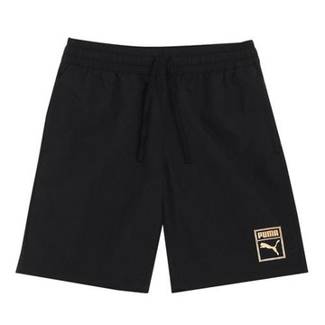 Puma 抽繩短褲 男裝 排汗 黑【運動世界】68927301