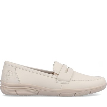 RIEKER BEIGE CASUAL CLOSED LOAFERS 米白色女款鞋子