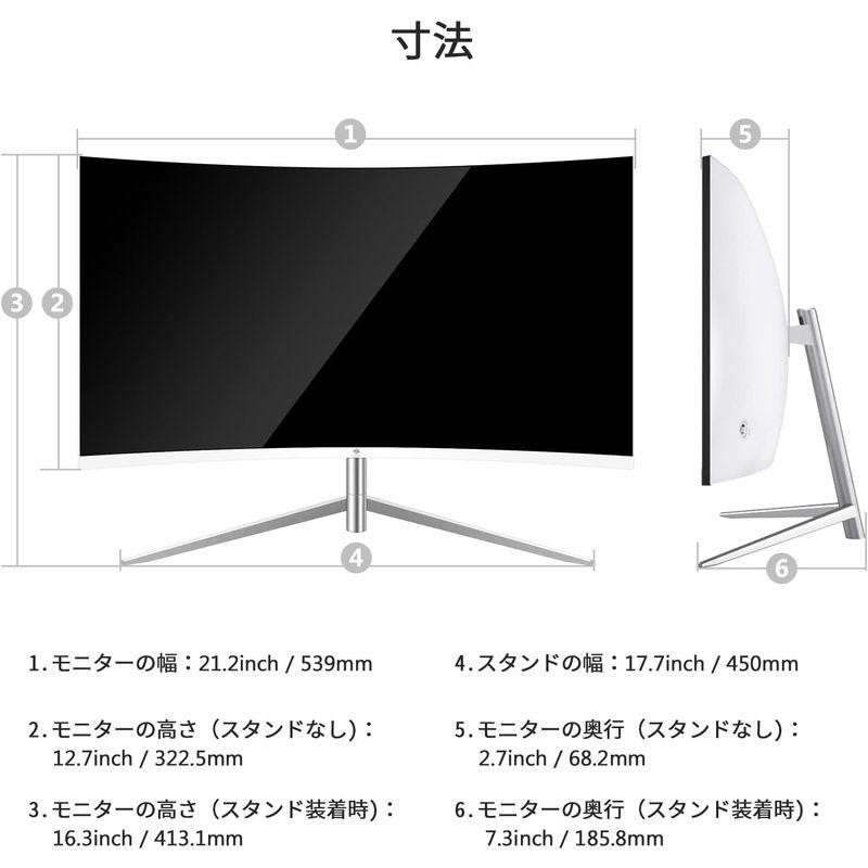 湾曲モニター 24インチ 75Hz 曲面 ディスプレイ LED ゲーミング FHD