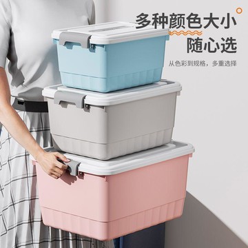 ❤️盛夏優選❤️卡扣收納箱 收納箱 整理箱 玩具收納箱 多功能收納箱 附蓋子 雜物收納箱 儲物箱 小型收納盒 透明收納箱