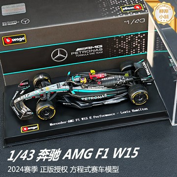 【漢密爾頓座駕】F1賽車模型 奔馳F1模型 賽車模型 汽車模型 合金模型 1:43比例 W15賽車 2024賽季 比美高正版授權