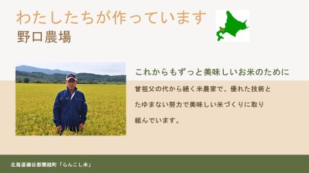 〈令和5年度新米〉らんこし米 (ゆめぴりか) 2kg (野口農場)