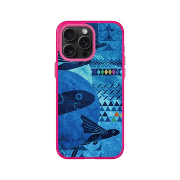 iPhone 15 Pro Max Clear 粉漾桃 - 花生騷 WasangShow - 虹彩飛魚群