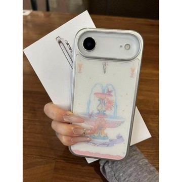 ✨蘋果保護殼✨夢幻ins風粉霧噴泉適用14iPhone15promax11蘋果16手機殼13iPhone1