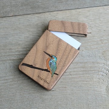 木製名片夾 翠鳥