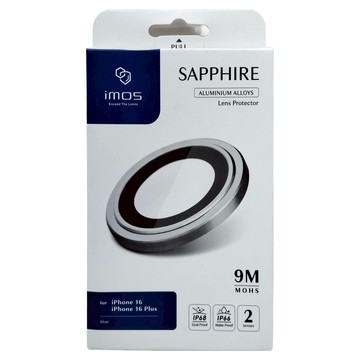 imos 鏡頭貼 鋁合金 ALUMINIUM ALLOYS 銀色  iPhone 16/16 Plus  1個