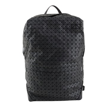 ISSEY MIYAKE  BAOBAO- BAOBAO 幾何細方格後背包(霧面黑)大款