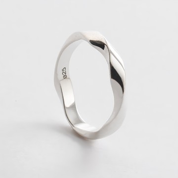 Shoveoff 925純銀麻花戒指 SVR-605  銀  17號(18.3mm)