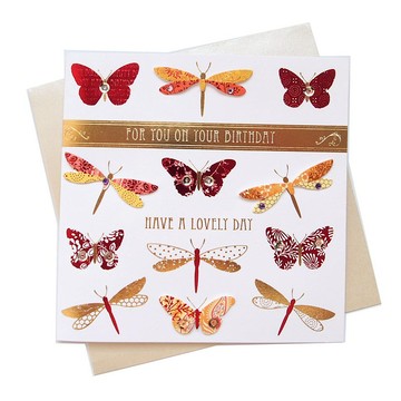 蝴蝶與蜻蜓【Decoratif TP卡片-生日祝福】