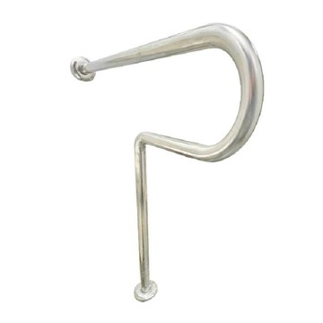 海夫健康生活館 斜坡板專家 304不鏽鋼 R型落地安全扶手 管徑31.8mm 離牆70cm(SR-318-7570)
