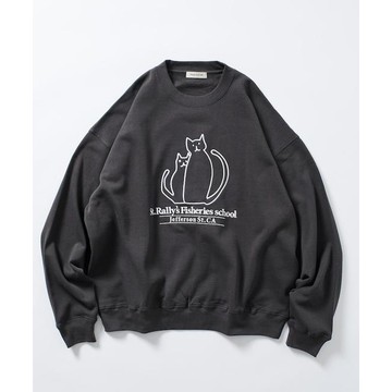 FREAK'S STORE 寬鬆版型 動物圖案刺繡 圓領衛衣