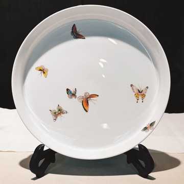 自慢監製 不言美器 釉中彩 海棠 官韻 壺承