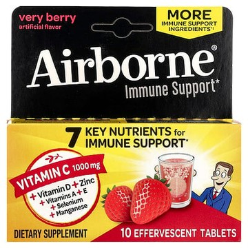 AirBorne, 機體抵抗幫助補充劑，莓果味，10 片泡騰片