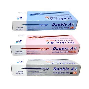蝦皮隔日到貨 Double A Alpine按壓式原子筆0.7mm (12入)(新舊版隨機出貨)-紅 墊腳石購物網