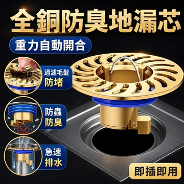 快速出貨🐲全銅重力防臭地漏芯 全銅地漏  防臭地漏 排水孔防臭 浴室地漏 防臭地漏蓋 防蟲地漏地漏過濾網 排水孔蓋