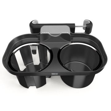 URBAN CAR 車用後座雙多功能杯架  1個  黑色