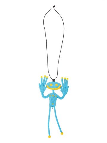 Walter Van Beirendonck - beaded-pendant necklace - unisex - Plastic - One Size - Blue