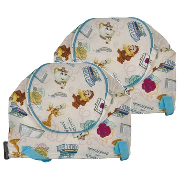 收納王妃 迪士尼收納系列 公主系列圓小款 收納筒  書本與朋友 白色 + 藍色  2個