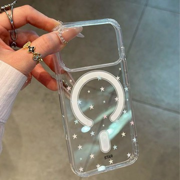INS滿屏炫彩星星適用iPhone17promax手機殼13 15 16pm個性14小衆7