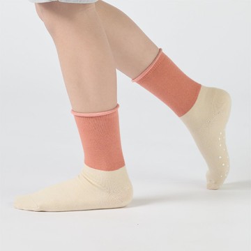 捲一點點 中筒童襪 -  膚(4y-9y)