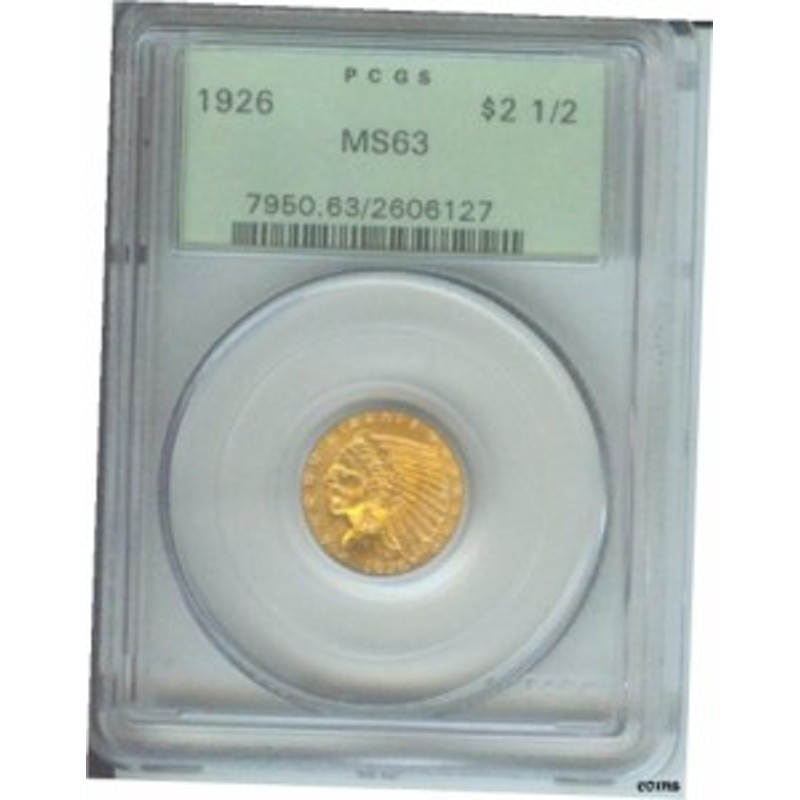 品質保証書付】 アンティークコイン NGC PCGS 1926年 $2.5 インドPCGS