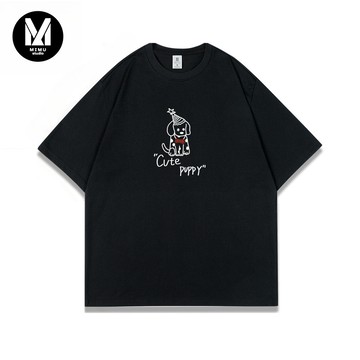 【MiMU】有貨 白色短袖印花t恤 寬鬆上衣女 100%純棉體恤 夏日ootd穿搭 大碼短T短袖T恤 oversize