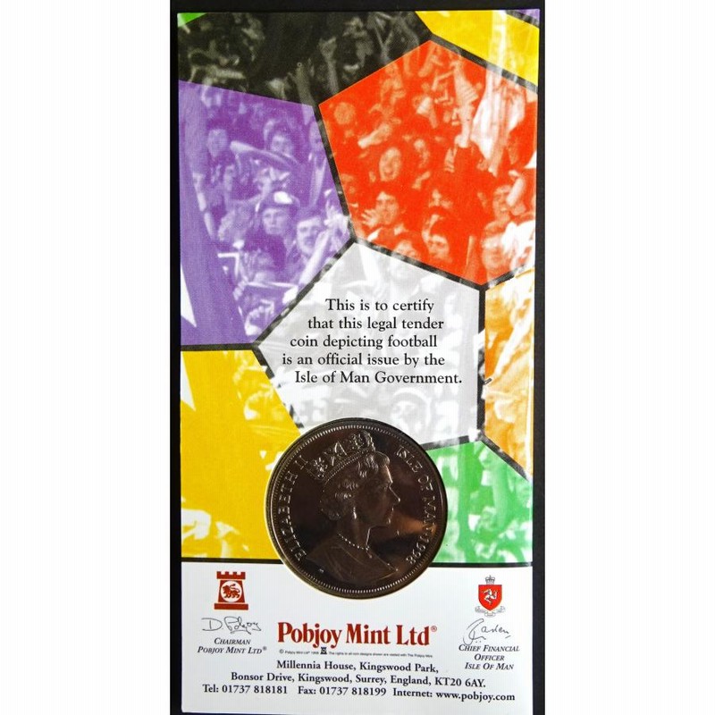1998年、マン島、フランスワールドカップ記念白銅貨、エリザベス