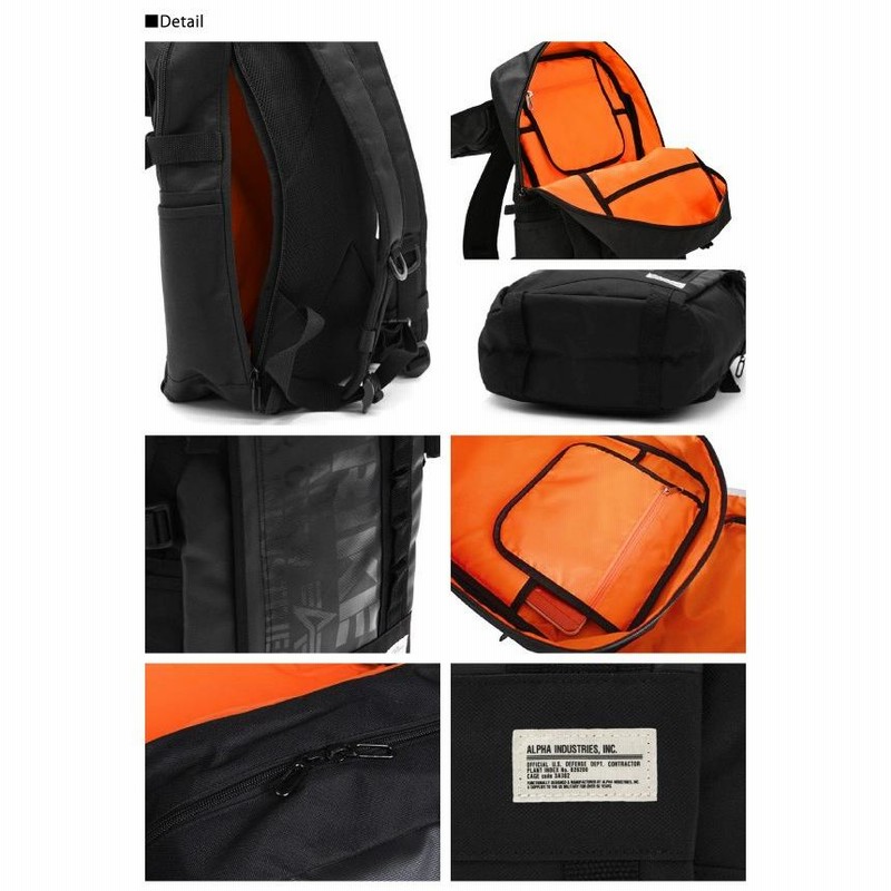 【未使用タグ付き】Alpha Industries リュックサック 22L 黒 ALPHA INDUSTRIES-アルファ インダストリーズ』Backpack 〔04944