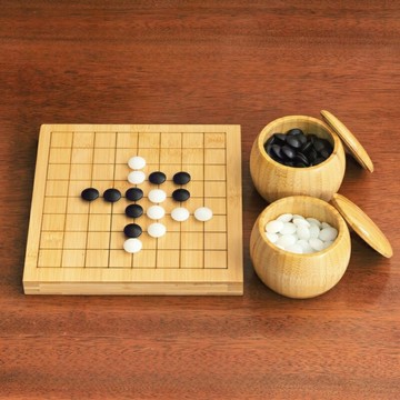 含運 圍棋楠竹棋盤套裝雙面凸棋子五子棋兒童成人初學者5/7/9/13路棋盤