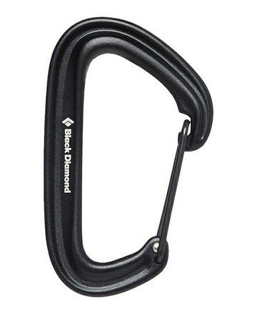 【【蘋果戶外】】Black Diamond 210234 黑 LITEWIRE CARABINER 輕量快扣 鉤環 D扣 勾環 BD
