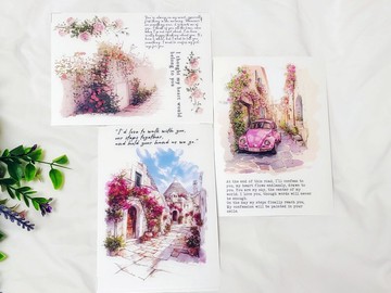 情人節限定街頭手寫風貼紙 3入組 - 白色 PET (philip's store)