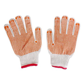 點膠手套 台灣製 搬磚手套 工作手套 防磨防滑  沾膠手套 棉紗手套 綿紗手套 點膠止滑手套 橘色點膠止滑手套