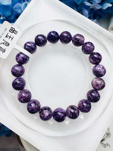 天然精品級濃色紫龍晶10mm28.89g提高靈性免正能量受負能量影響