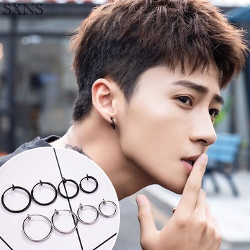 無耳洞耳環男士嘻哈潮人耳釘女氣質韓國個性耳夾簡約學生街頭耳圈