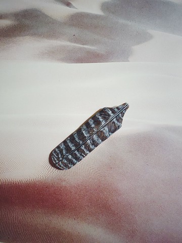 木刻手繪墜飾 - 羽毛