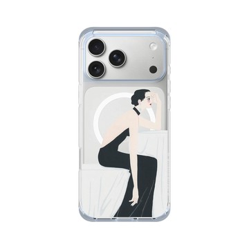 iPhone 17 Pro Max ClearX (MagSafe 兼容) 冰透藍 - Konatsu Tani 谷小夏 - 凝視的形狀