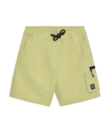 素面綠色快乾短褲(附拉鍊口袋)110cm