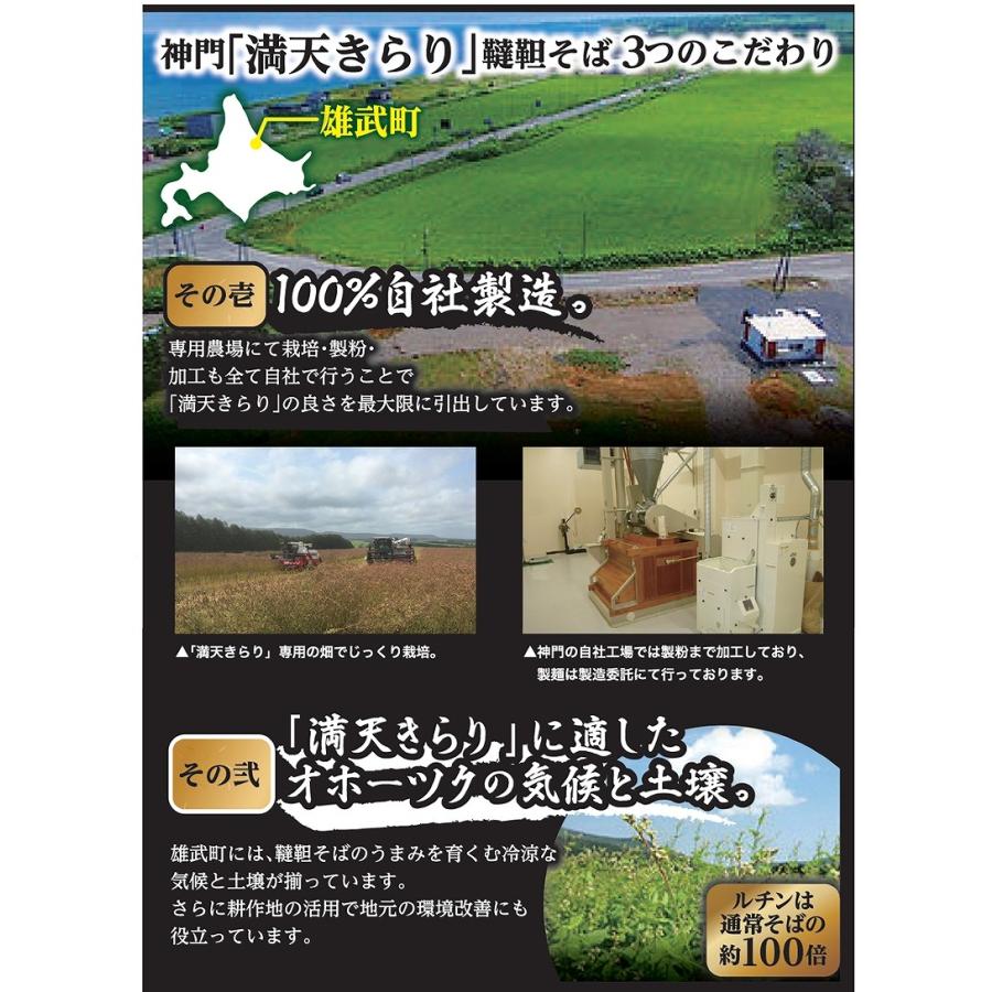 満天きらり 韃靼そば 韃靼 そば 6束 つゆ 1本 お茶 1袋 セット 産地直送 北海道 雄武産 そば 蕎麦 麺 ソバ ギフト 贈答用 お歳暮 お正月