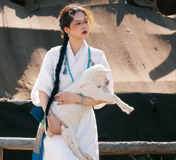 【浮光】新中式復古藏風 收腰繫帶連衣裙