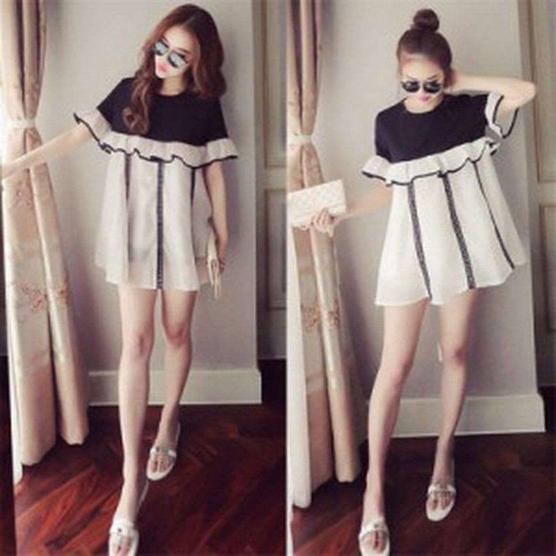 ワンピース レディース 春 夏 秋 キュート エレガント 大人 ガーリー フリル ミニ チュニック フェミニン 通販 Lineポイント最大1 0 Get Lineショッピング