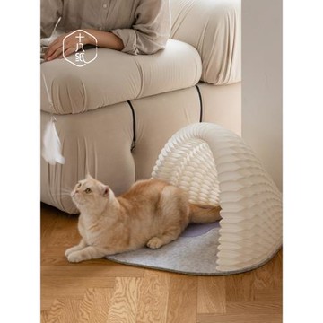 十八紙貓窩四季通用喵咪床半封閉式網紅折疊拆卸便攜寵物用品貓屋