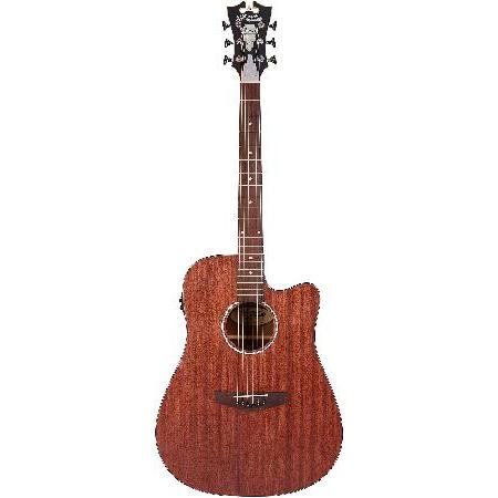 D'Angelico Electro String Acoustic-Electric Guitar, Right, Natural (DAPLSD500MAHCP)