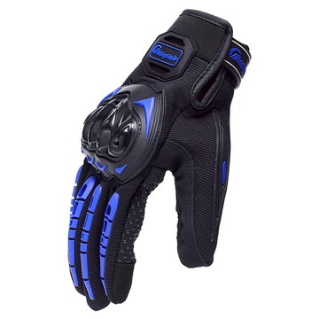 風之守護 機車騎士 觸控防摔手套  藍色  XL