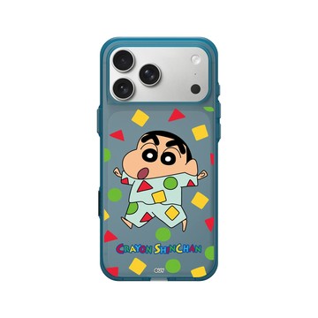 iPhone 17 Pro Max Clear (相機按鈕) 夜幕藍 - 蠟筆小新 Crayon Shinchan - 小新睡衣款