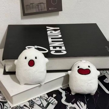 【臺灣出貨】創意哇啦哇啦毛絨情侶公仔鑰匙扣可愛軟糯團子包包掛件Ins小精靈