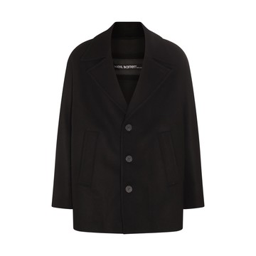 Neil Barrett - Black Wool Blend Kimono Oversize Coat