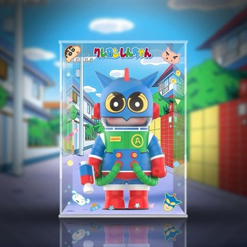 蠟筆小新 MEGA SPACE MOLLY 400% 動感超人 潮玩公仔 專用展示盒