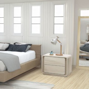 文創集 科萬1.8尺圓弧二抽床頭櫃-54x40x45cm免組